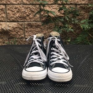 Good condition black high top converse ALL STARS
